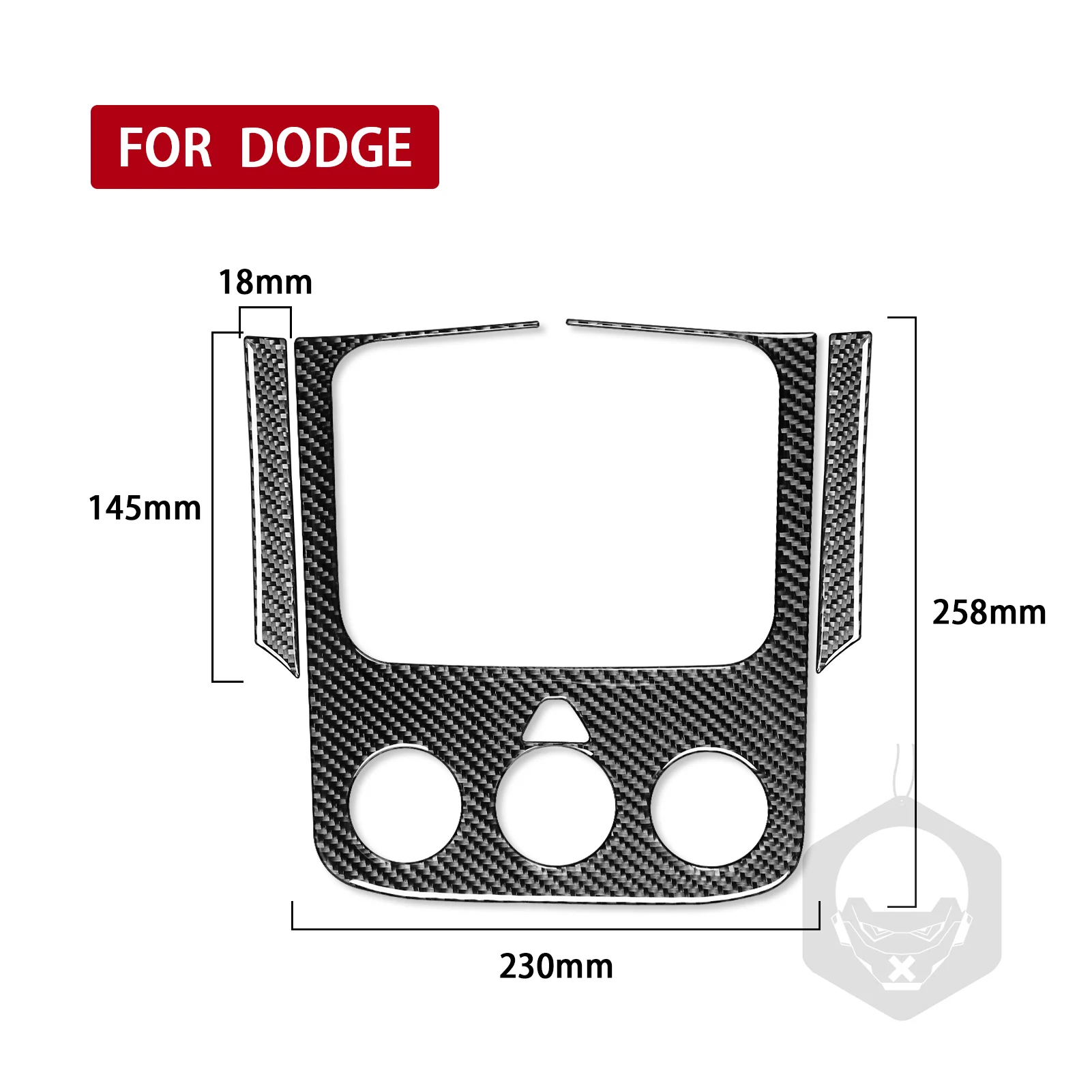 For Dodge Ram 2013 2014 2015 Central Air Outlet Temperature Display Control Panel Cover Trim Carbon Fiber Accessori Interior