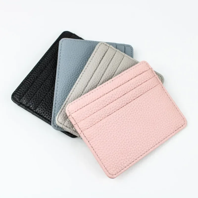 

Foreign Trade Hot New Leisure Card Clip Lychee Grain Creative Change Card Bag Fashion Student Bus Card Set Fashion Portable