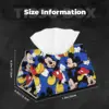 Custom Minnie Mickey Mouse Tissue Box Holder Rectangular Cartoon PU Leather Facial Tissue Box Cover for Car Office 5