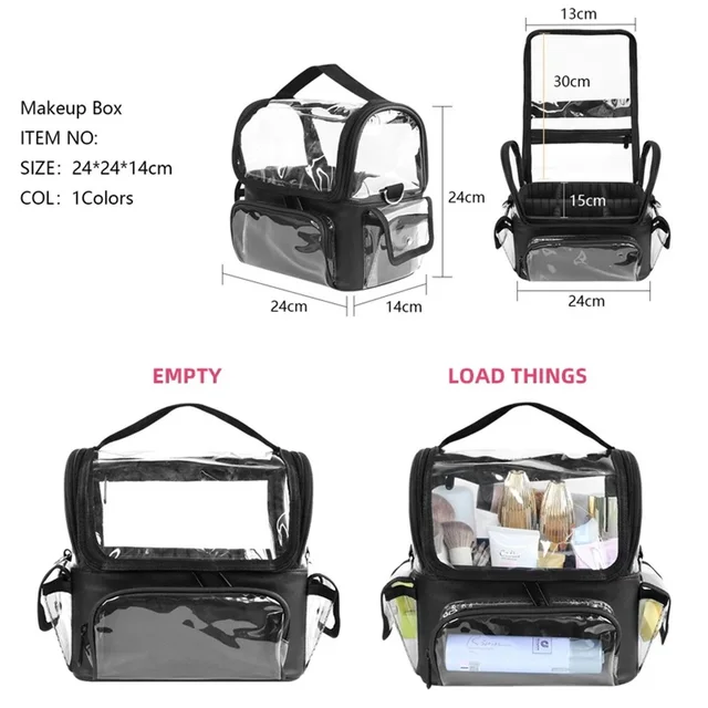 Profession Makeup Case Fashion Beautician Cosmetics Organizer Tool Storage Box Suitcase for Women Large Capacity Make Up Bag