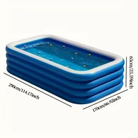 Nouvelles piscines gonflables bleues et blanches de grande taille en plusieurs formats (3 et 4 anneaux), piscines gonflables en PVC extra-larges 5