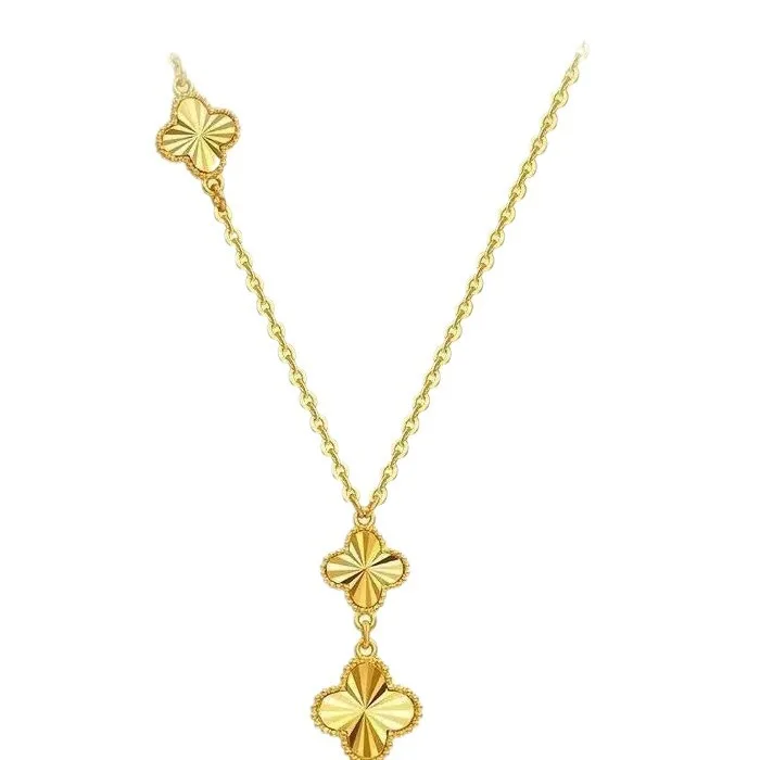 قلادة متكاملة فاخرة من الذهب الحقيقي عيار 24 قيراط...