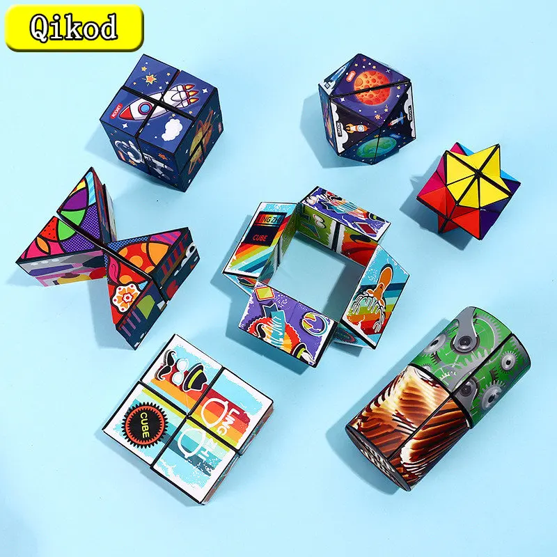 3DGeometricCubicToysReversiblePlasticPuzzleCubeGameVarietyPuzzleCubeAntistressToy