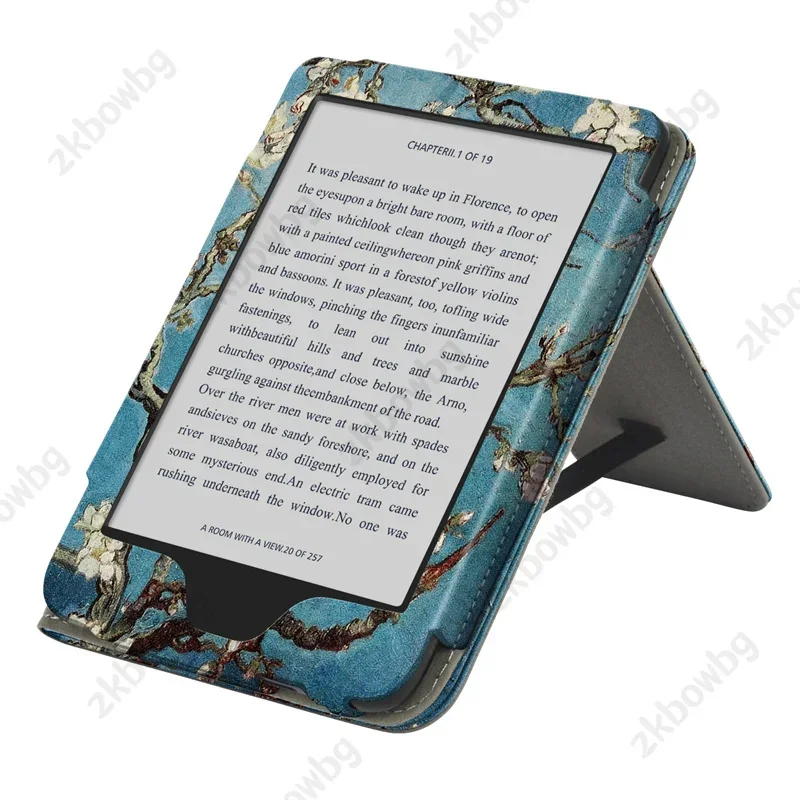 Stand Case for Tolino Shine Color / Shine 5 / Shine4 6" EBook With HandStrap Magnetic Book Smart Cover Funda