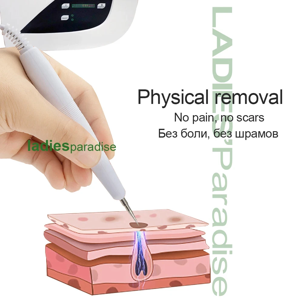 Blackhead Remover Skin Tag Removal Tool Acne Remover Laser Skin Treatment Harmless Freckle Tattoo Removal Mole Dark Spot Eyebrow Pigment Wart Acne Remover Beauty Care Replaceable Needle Salon Machine