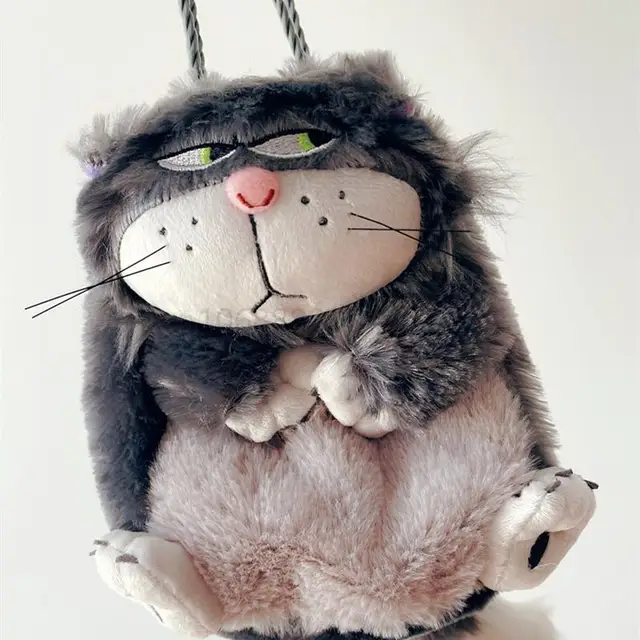 Disney World Cartoon Lucifer Plush Doll Drawstring Bag Band Mouth Storage Bag Large Capacity Lovely Cosmetic Storage Bag 6