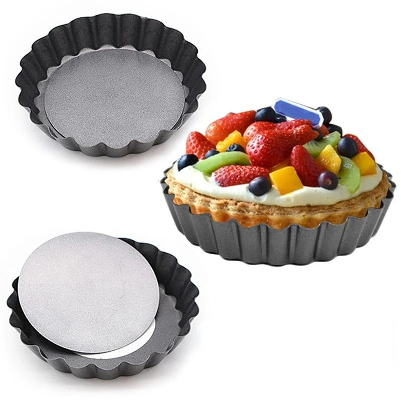 

Cake Mold Round Removable Baking Carbon Steel Apple Pie Tray Cake Pan Nonstick Bakeware for Cake Party Birthday Baking Tools