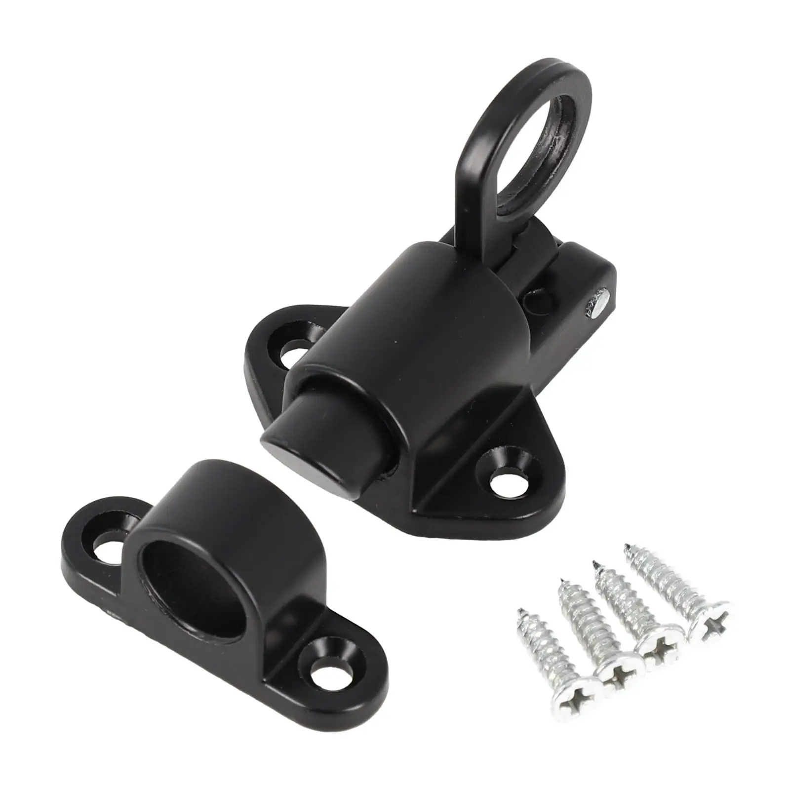 1pcs Self-Closing Spring Loaded Window Door Bolt Gate Security Pull Ring Spring Bounce Door Bolt 1pcs Self-Closing Loaded