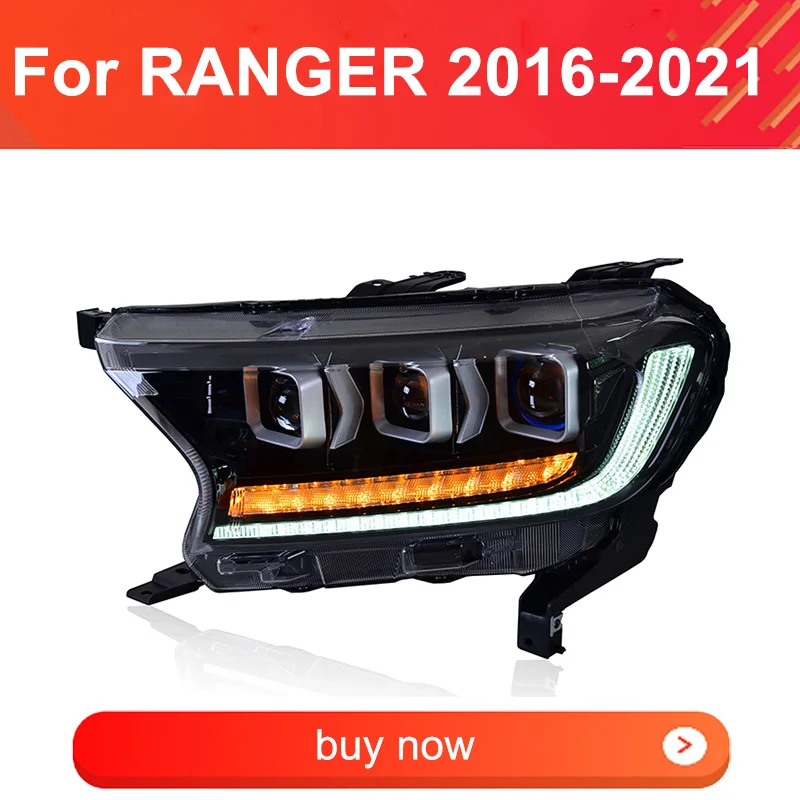 

1 Pair LED Headlight Assembly for Ford Ranger 2016-2021 Headlight Plug and Play with LED DRL Dynamic Turning Head lights