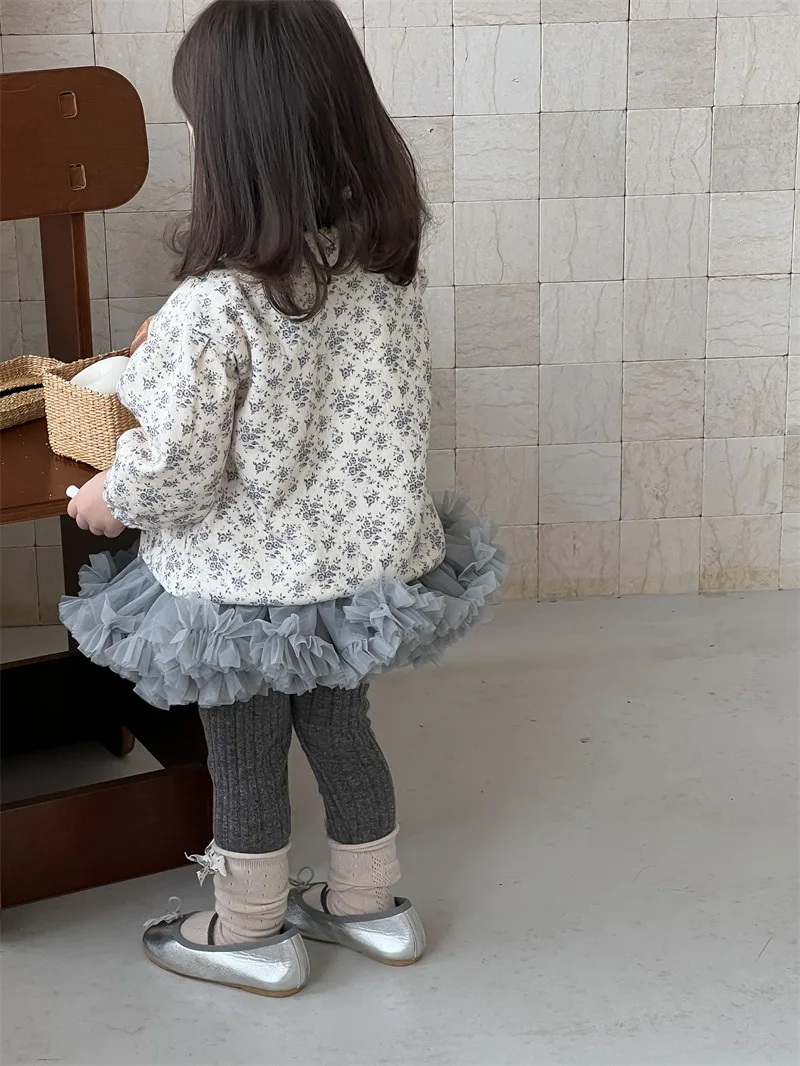 Autumn New Baby Long Sleeve Coat Infant Girl Floral Cardigan Cotton Toddler Princess Jacket Kids Girls Clothes