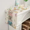 Easter Bunny Colorful Egg Linen Table Runners Dresser Scarves Table Decor Farmhouse Kitchen Dining Table Runner Party Decoration 3
