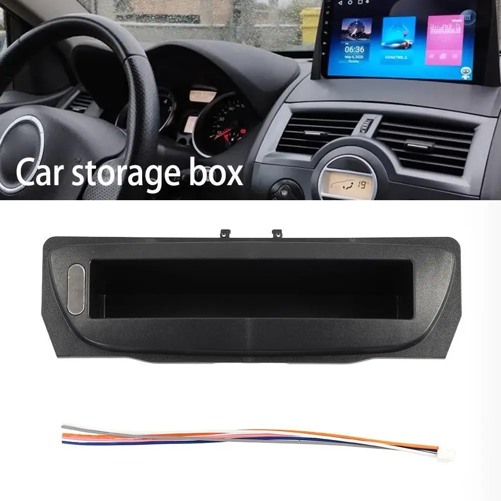 Dashboard Storage Organizer For Renault Megane 3 Fluence 2009-2013 Car Frame Fascia Storage Box Car Radio CD Box Dash Trim Pocket Accessories