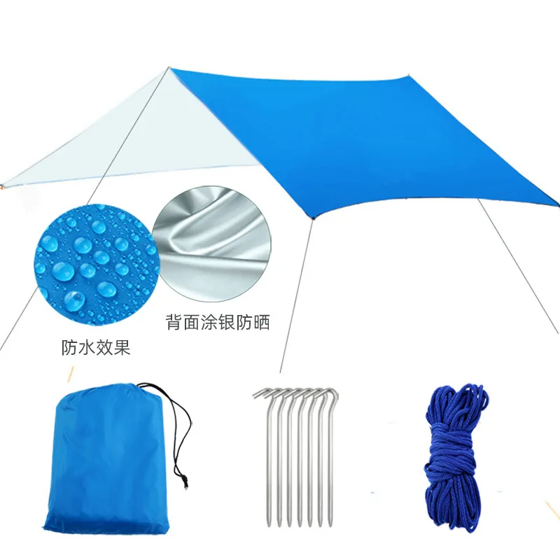 3x3 Toldos Para Exterior Tarp Tent Awning Waterproof Shade Ultralight  Garden Canopy Sunshade Outdoor Camping Beach Sun Shelter