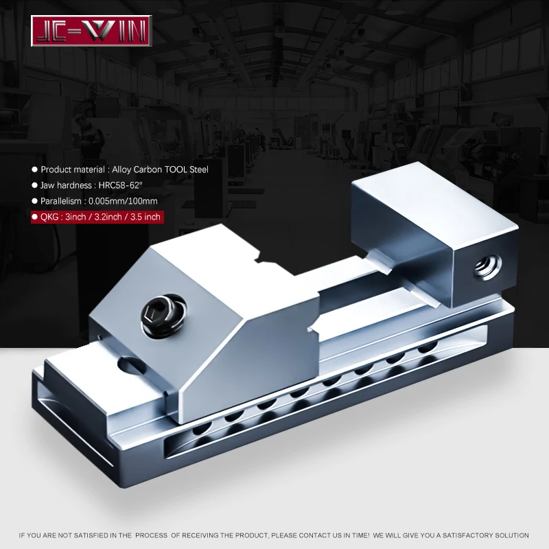 High Precision 3'' 3.2" 3.5" Toolmaker Screwless Vise Grinding Ground Steel Precision Milling Bench Vice