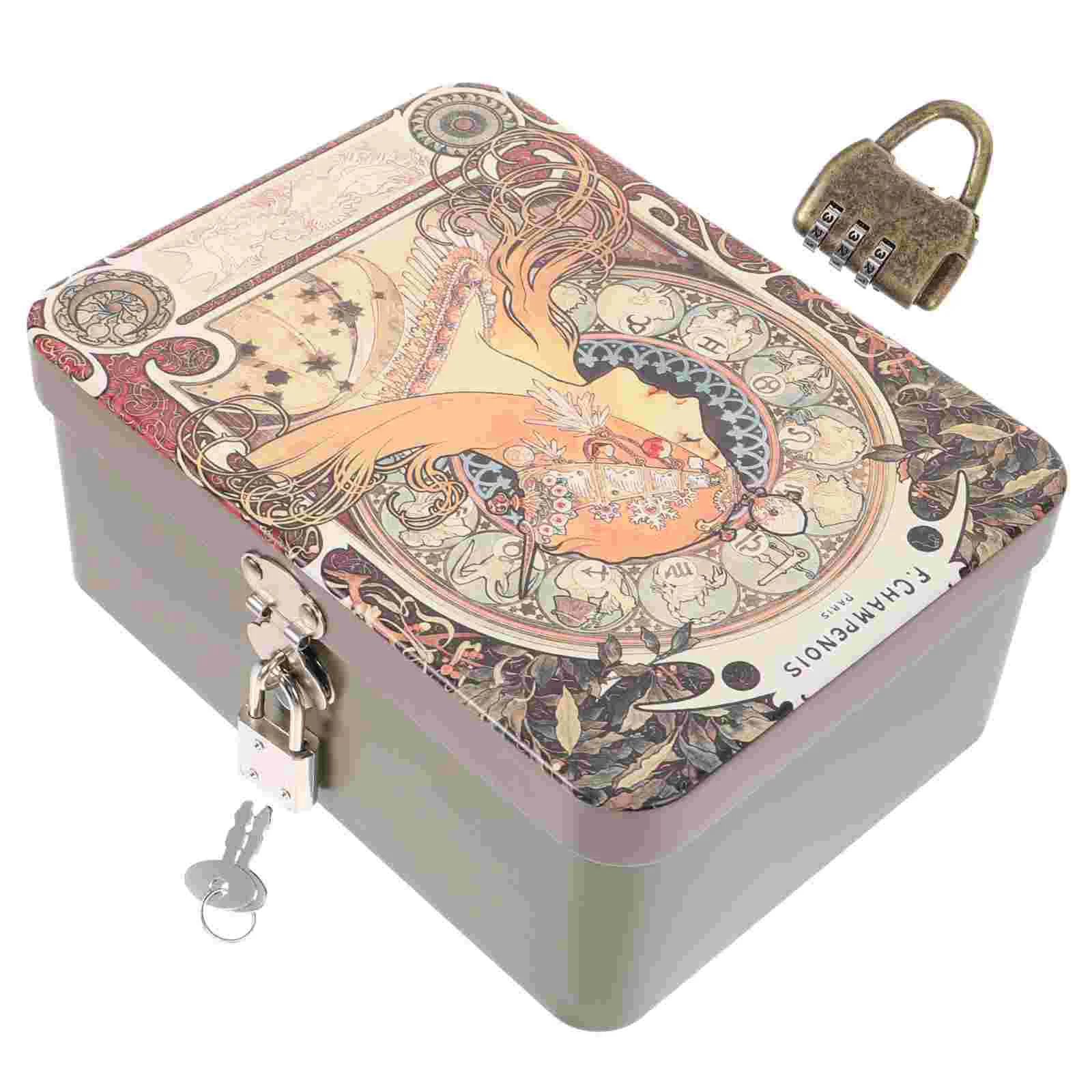 

1 Set of Delicate Jewelry Case Delicate Trinket Box Home Small Jewelry Box Keepsake Box