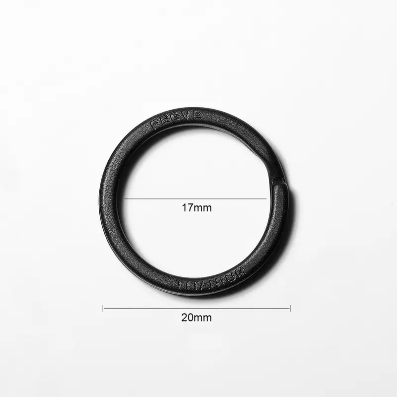 Black Titanium Keyring Car Men Flat Key Chain Rings Holder Lightweight EDC ARC Keychain Buckle for Accessories Gadgets Wholesale - Image 21