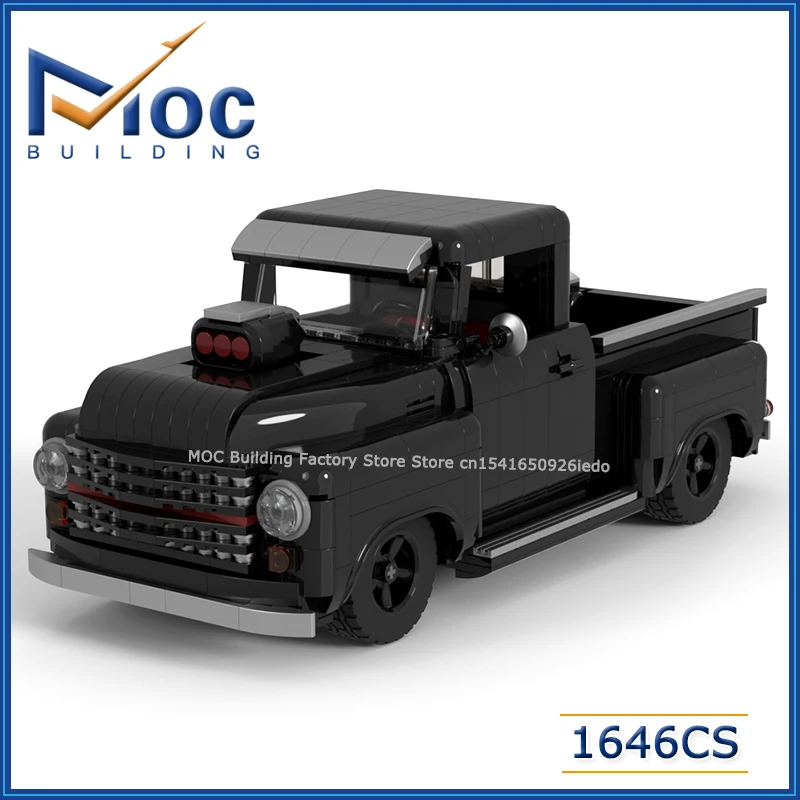 MOC Building Blocks Classic Vehicle Series US Pickup Truck Model DIY Assemble Bricks Creative Car Toys Collection Display Gifts 1