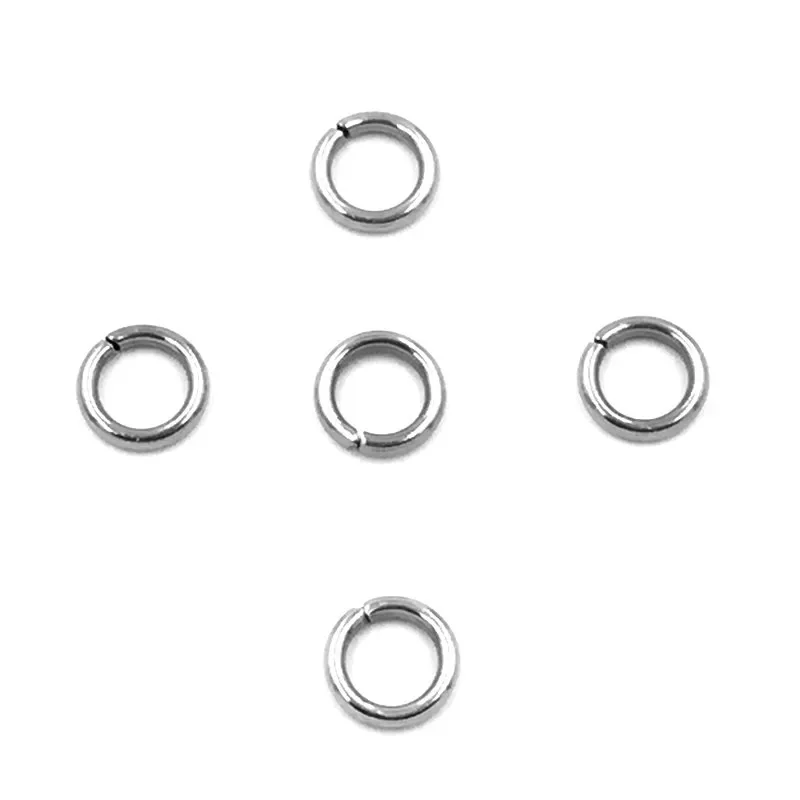 Anelli di salto aperti in acciaio inossidabile con cerchio tono argento da 2500 pezzi, 7 mm - immagine 4
