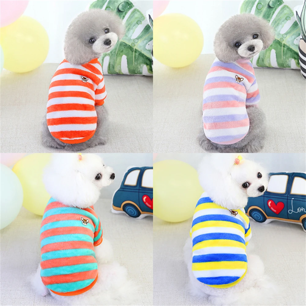 

Autumn Winter Cat Apparel Plush Sweater Coat Soft Warm Fleece Clothes Pet Vest for Small Medium Dogs Dog Puppy Pullover Outwear