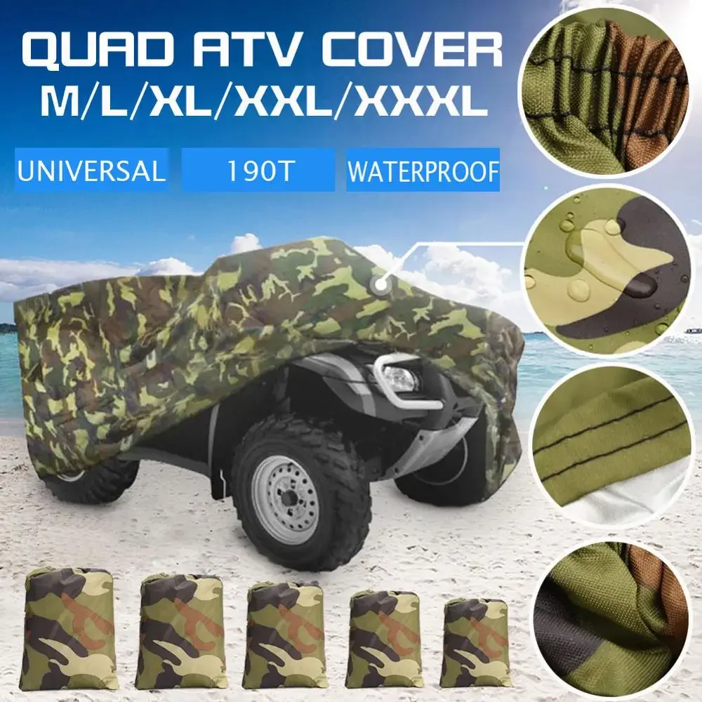 Waterproof Biker Cover 190T Camouflage Waterproof Motorcycle Cover Quad ATV Vehicle Scooter Motorbike Bicycle Case Tent motorcycle cover bicycle gear cover quad bike cover scooter cover