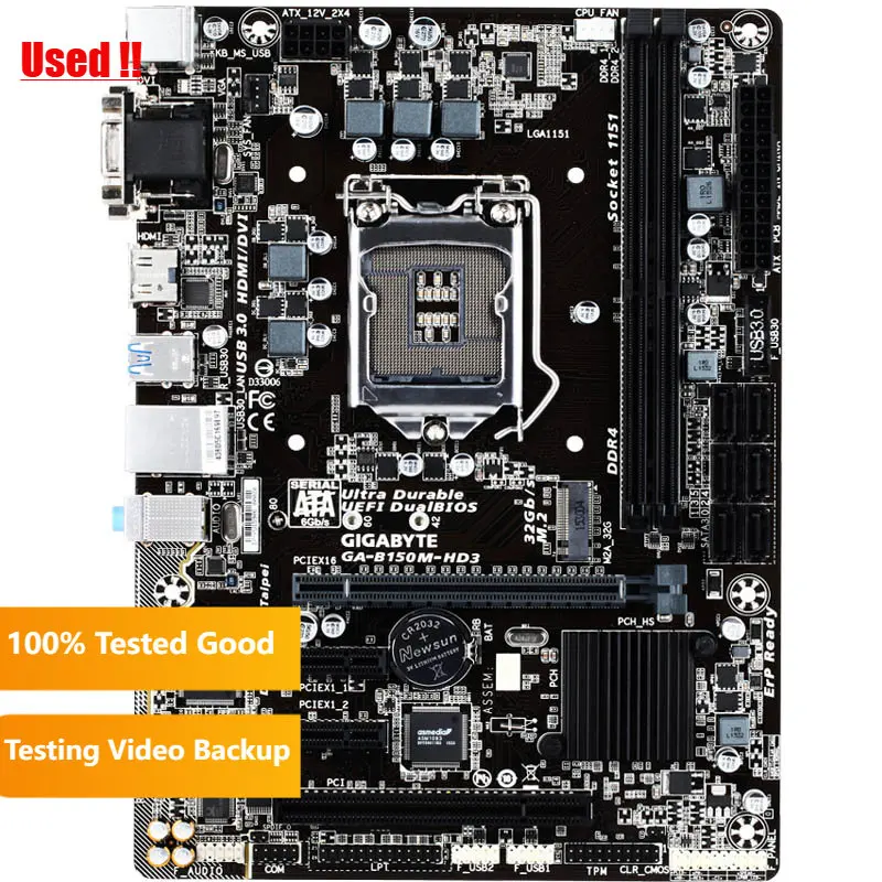Gigabyte B150M-HD3 Desktop GA-B150M-HD3 DDR4 Motherboard B150M