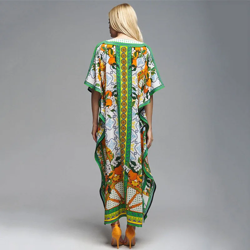 New Geometic Print Women Beach Tunics Bikini Cover Up Summer Beach Dress Tunic Plus Size BeachWear Cover-ups