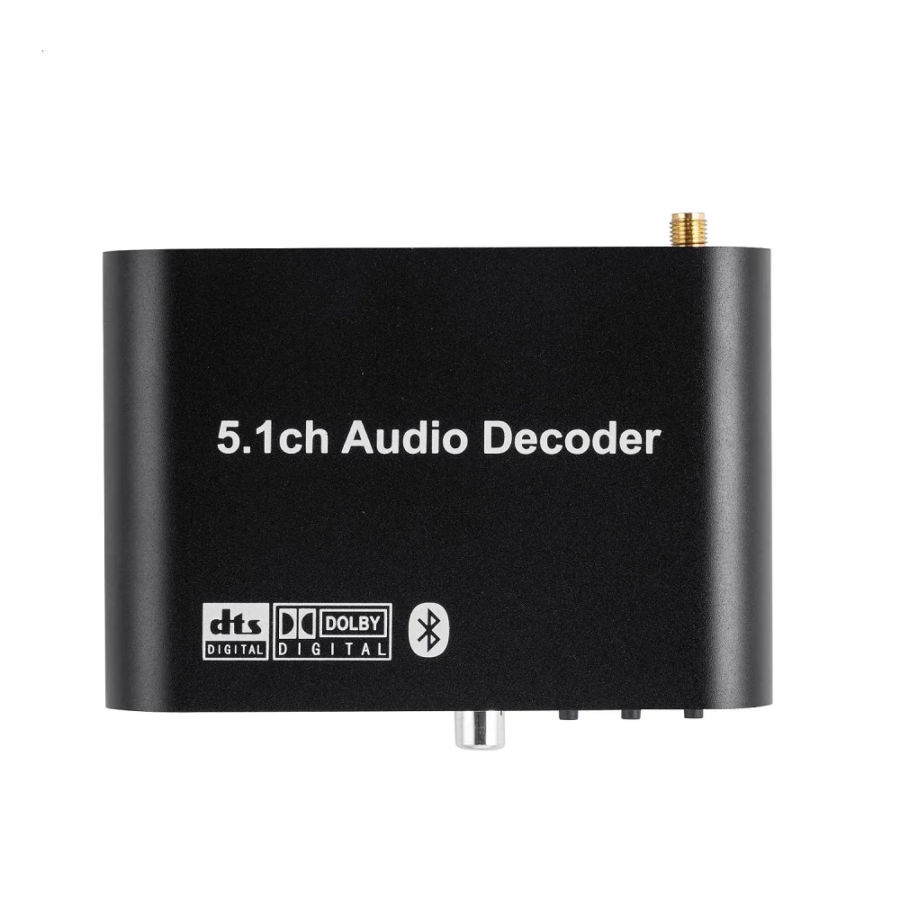 DTS 5.1 Digital Audio Converter Decoder SPDIF Toslink Coaxial PC USB Analog 5.1 Channel Stereo DAC Bluetooth 5.0 for Amplifier