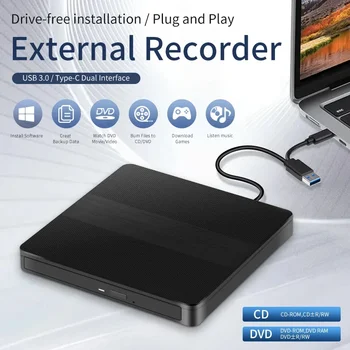 USB-C Slim External DVD RW/CD Writer/Reader