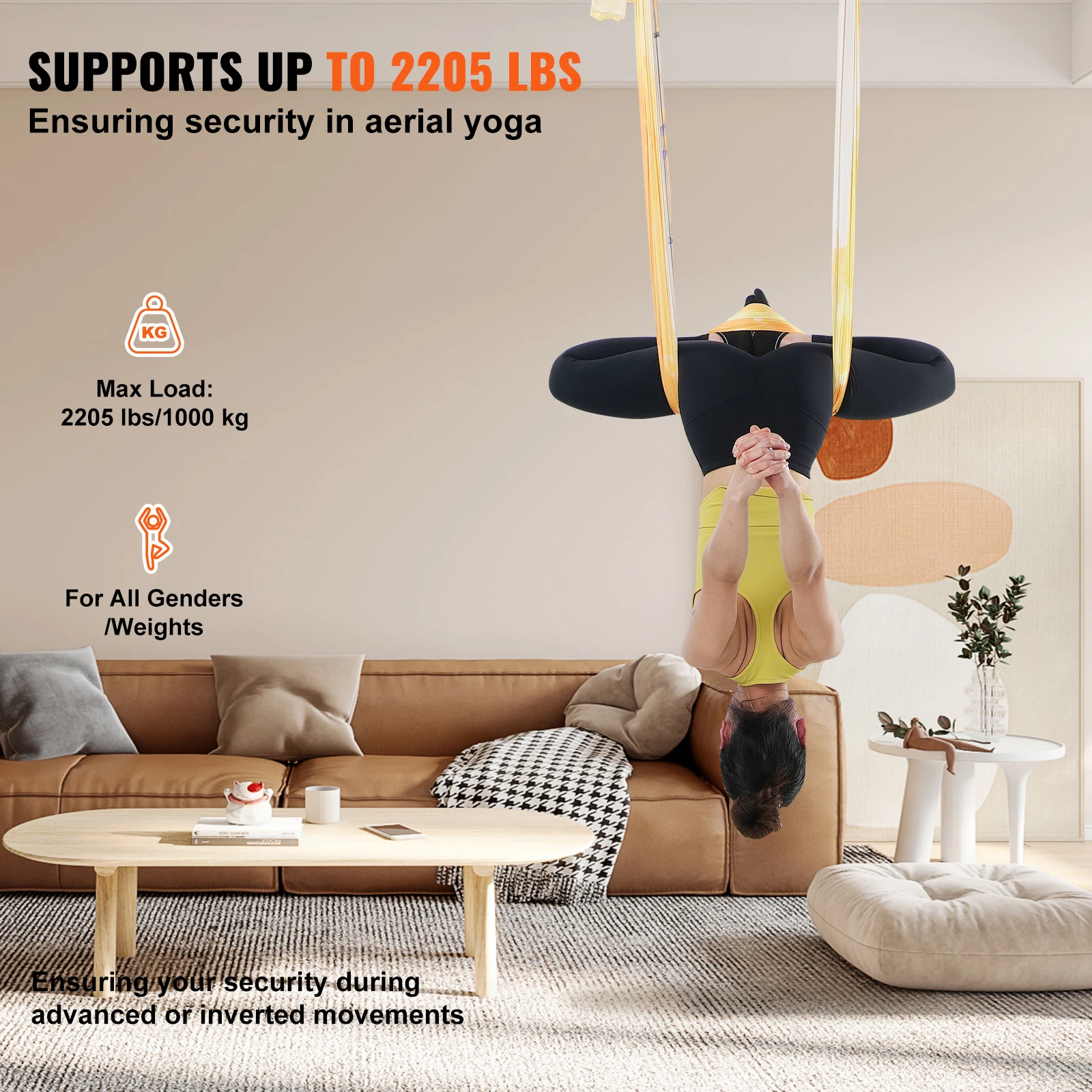 Nylon Aerial Yoga Hammock Swing for Fitness and Bodybuilding