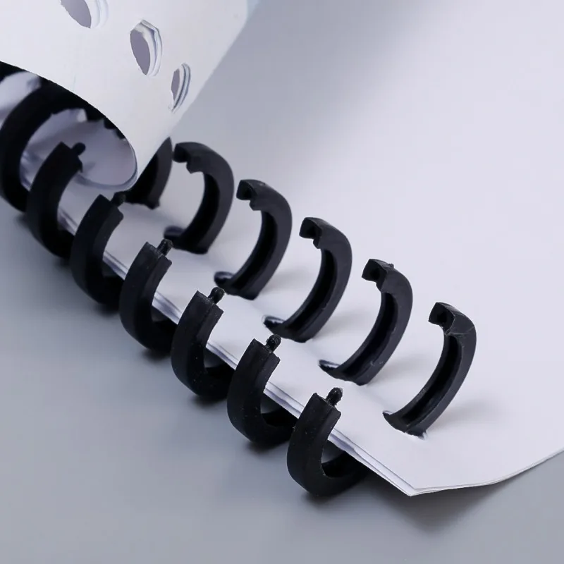 30 Holes Detachable Buckle Loose-leaf Paper Book Circles Ring Scrapbook Album Binder Spiral A4 A5 B5 Notebook Binding Clips loose leaf binding coil,plastic binding rings,metal ring binder,metal binder ring,loose leaf binder clips,notebook accessories