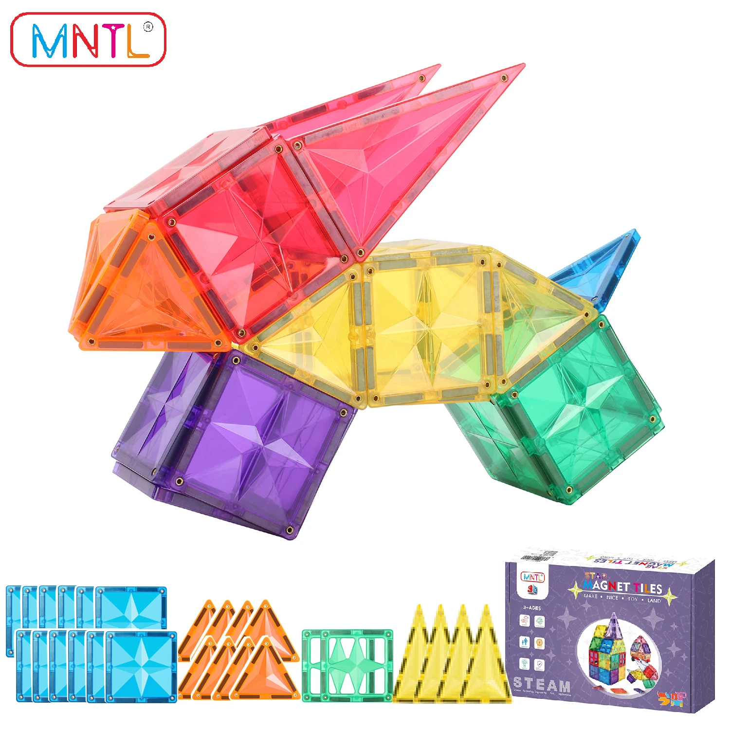 MNTL 36Pcs Toys Educational STEM Developmental Building Blocks