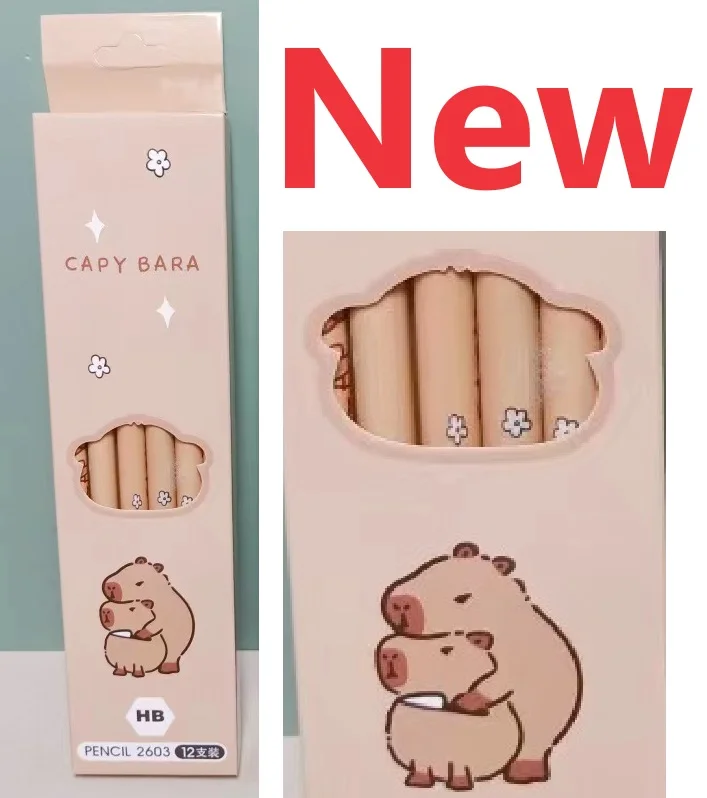 ちゃーこ カピバラ鉛筆セット Amazon.co.jp: Capybara 文房具セット - 格納式カピバラ鉛筆4本