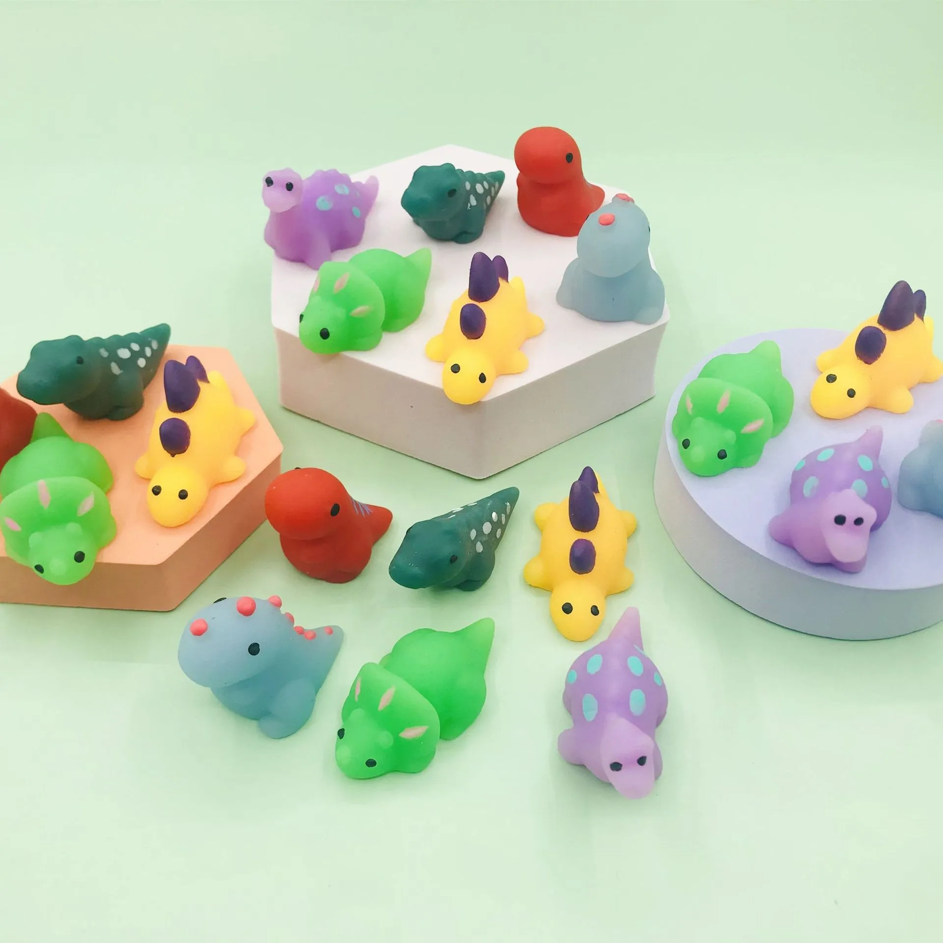 50PCS Kawaii Cute Mochi Dinosaur Squishy Fidget Toys For Kids Party Favors Goodie Bags stuffers Birthday Gifts Classroom Prizes