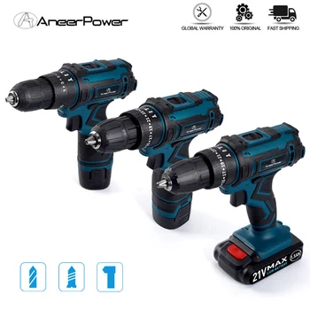 New Style 21V 16.8V 12V Electric Cordless Screwdriver 3 Functions Wireless Impact Drill Mini Lithium Battery Charging Hand Drill 1