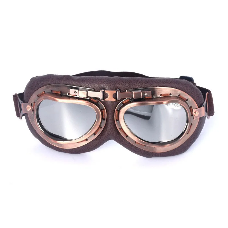 Motorcycle Goggles for Harley Pilot Steampunk ATV Bike Copper Helmet motorcycle goggles