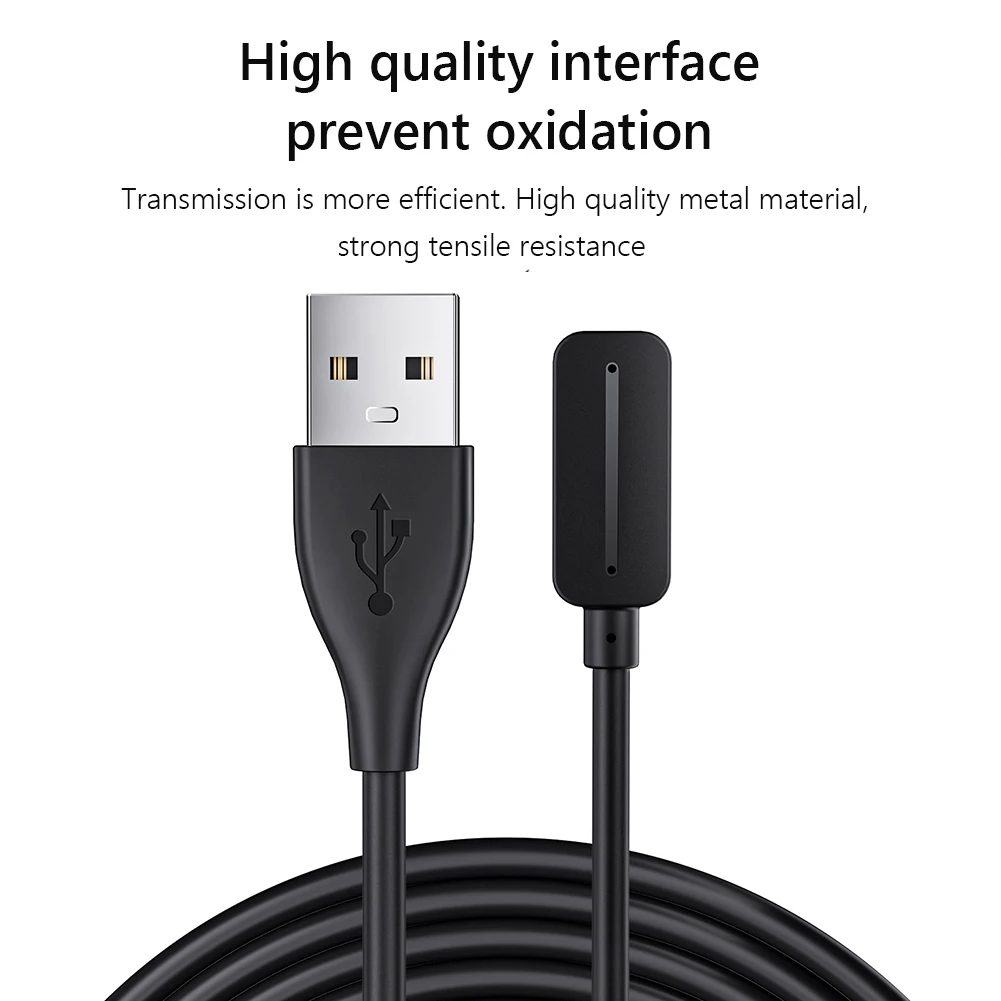 1m Magnetic USB Charging Cable Charger Adapter 2Pin Power Charge Wire Replacement Power Charger Cable for Polar Pacer/Pacer Pro