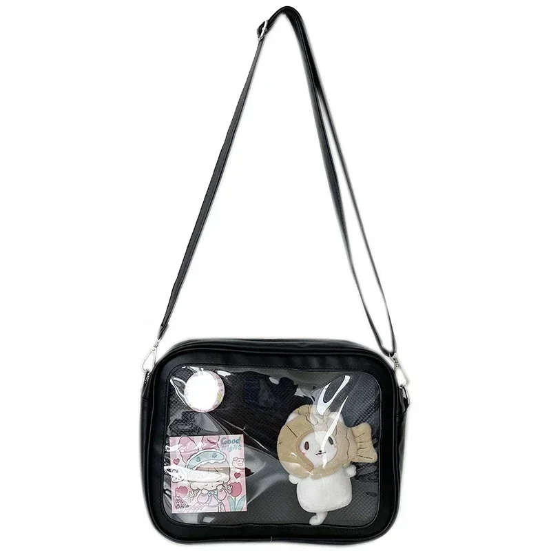 Elegant Women's Sweet Lolita Crossbody Bag - Cute Japanese-Style with Transparent Pocket