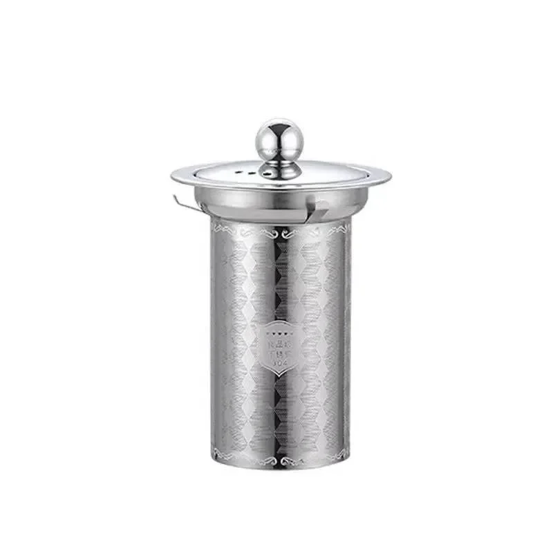 304 Stainless Steel Reusable Tea Infuser Strainer Teapot Loose Leaf Spice Filter Kitchen Accessories Handle Clip SML