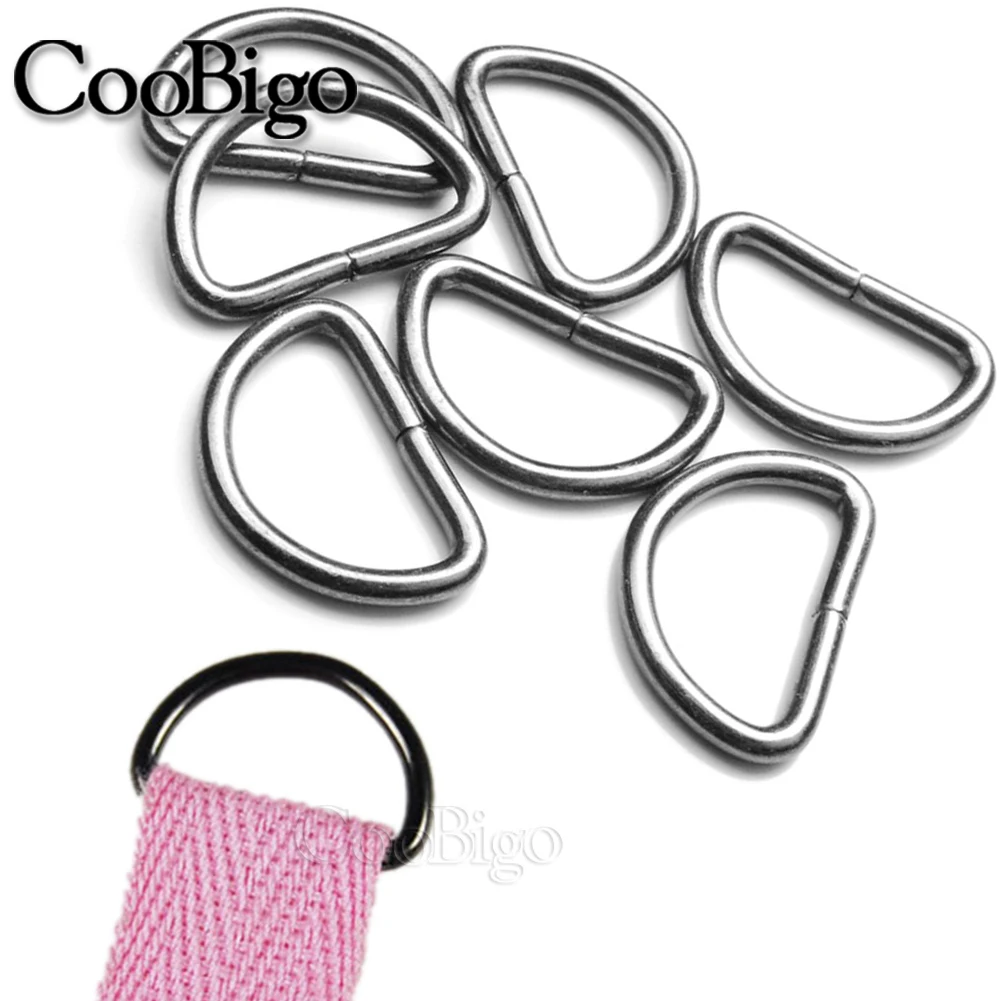 Dee D Ring Buckle Clasp Handbag Purse Strap Belt Bag Backpack Dog Collar Chain Buckles DIY Accessories Thickness 20mm 10pcs d ring buckle
