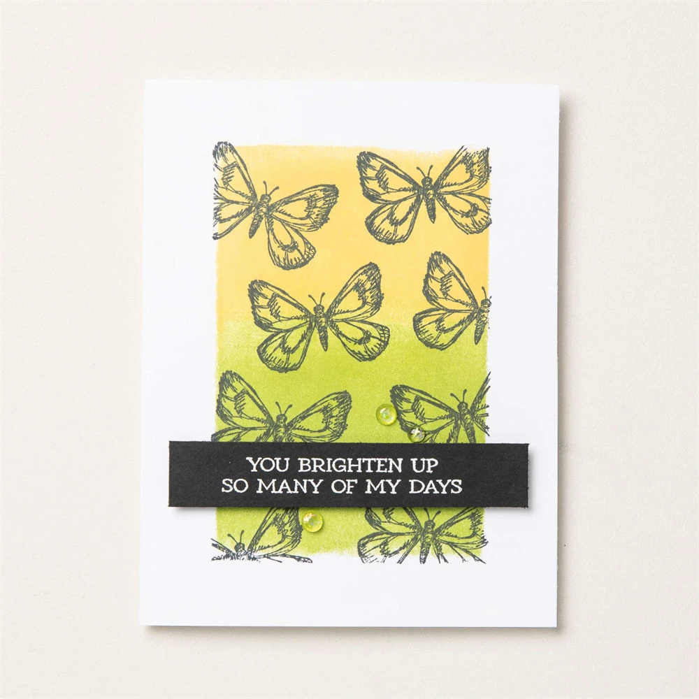 Clear Stamps Clear Rubber Stamps Metal Cutting Dies Clear Silicone Stamp Sketched Butterflies DIY Crafts Card Album Making Scrapbooking Stencil