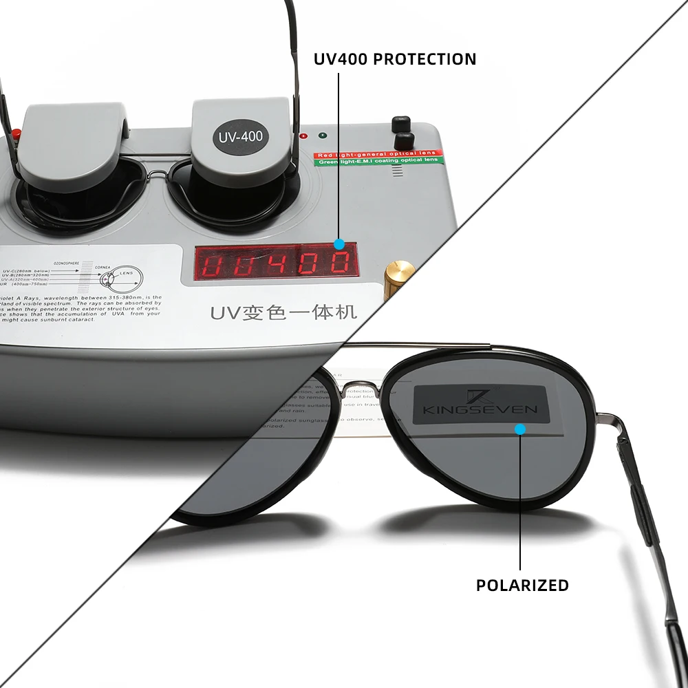KINGSEVEN-gafas de sol polarizadas para hombre, lentes clásicas de marca, con bloqueo UV, N7936, 2022