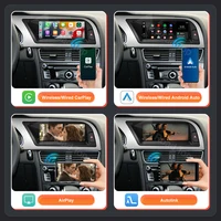 Écran tactile multimédia pour voiture Linux avec CarPlay sans fil pour Audi A4 2009-2015 avec fonction Android Auto Airplay Mirror Link 4