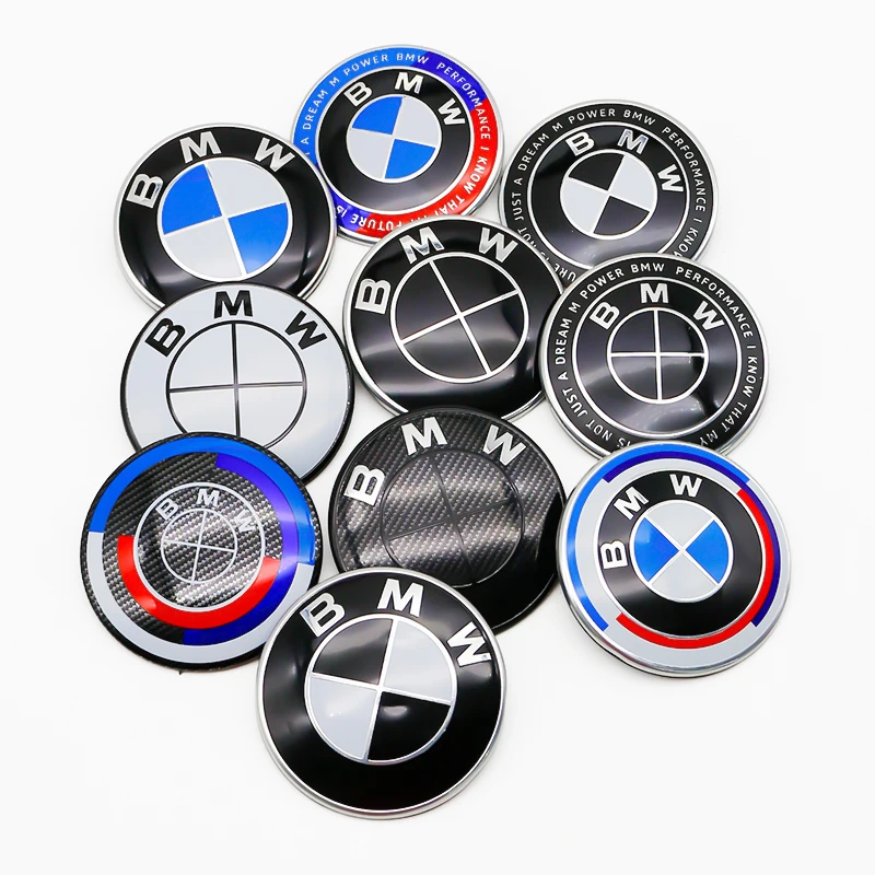 BMW 2 고정형 풋 엠블럼 74mm 82mm 리어 부트 배지 프론트 후드 엠블럼 ABS 로고 (BMW F10 E64 E63 E60 E52 E83 E46 E92 E90 E93 용)