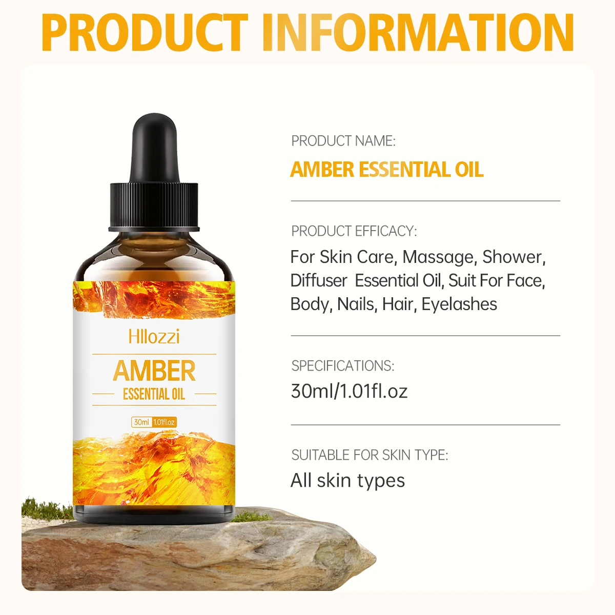 Amber Essential Oil for Relaxation and Better Sleep, Calming Scent for Stress Relief, Aromatherapy Diffuser, Meditation, Massage Sf43027114178427d9ee1553c113139b6q
