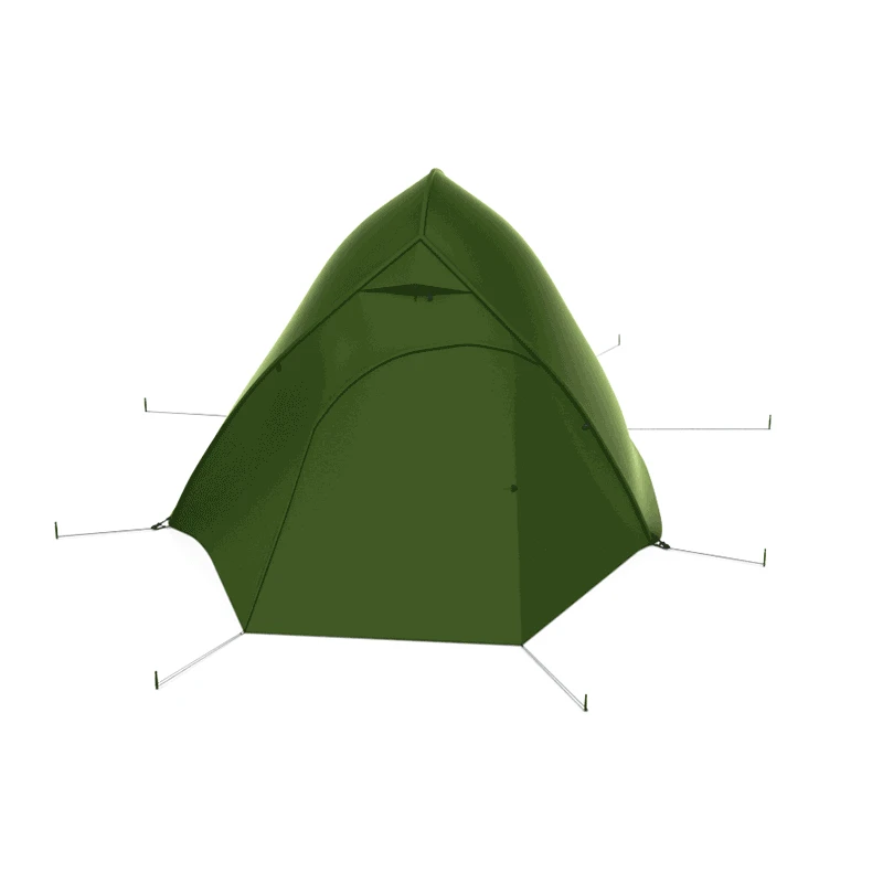 1 Person Outdoor Ultralight Camping Tent Double Layer Backpacking With Mat Hiking Tent