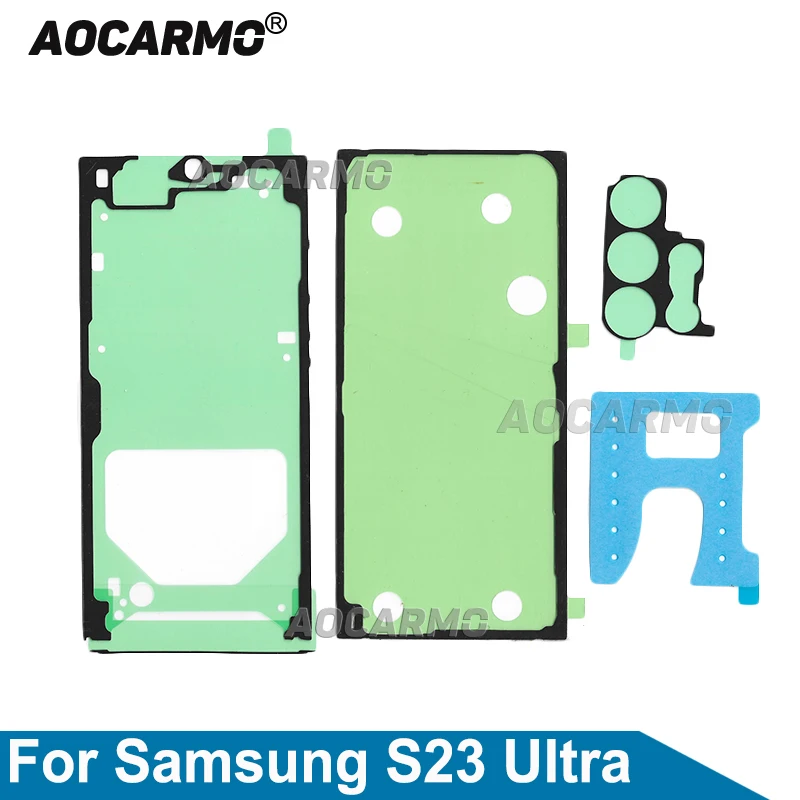 Phone Adhesive Stickers Aocarmo For Samsung Galaxy S23 Ultra S23U Back Battery Rear Cover Waterproof Sticker Glue Front Screen LCD Adhesive Replacement
