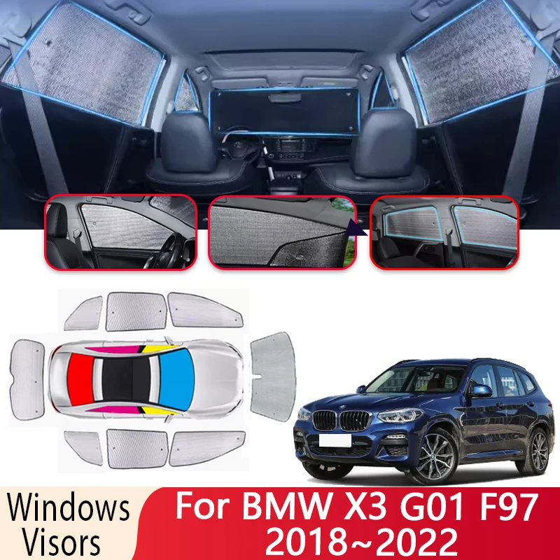 Sun Shade For BMW X3 G01 F97 ~ Car Windshield Sunshade Heat Insulation Auto Parts Sun Visor Accessories