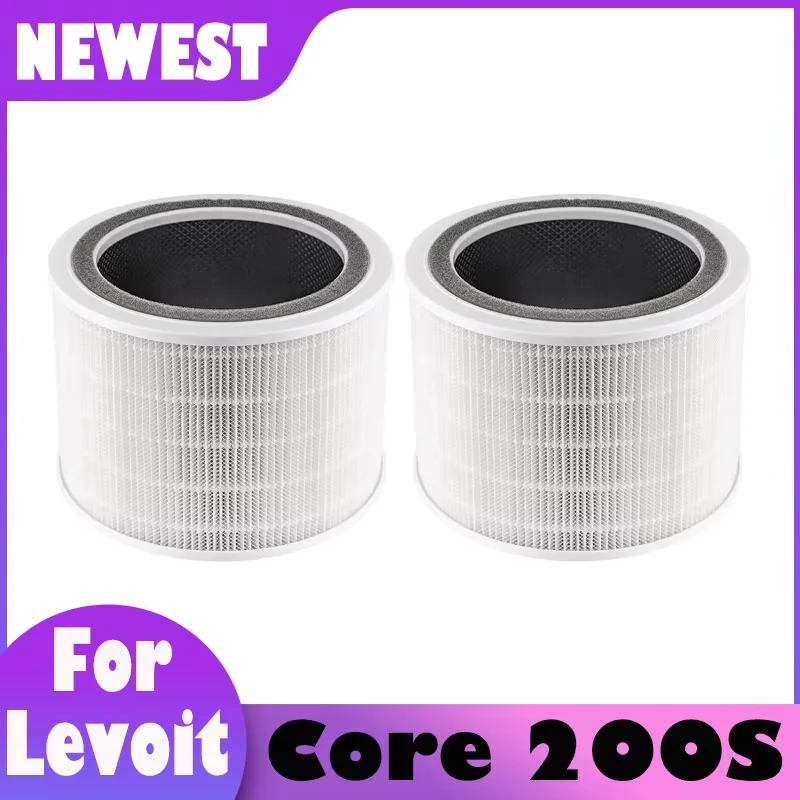 LEVOIT Core 200S Core 200S-RF 스마트 WiFi 공기 청정기 필터 교체용 2개 3단계 여과 시스템