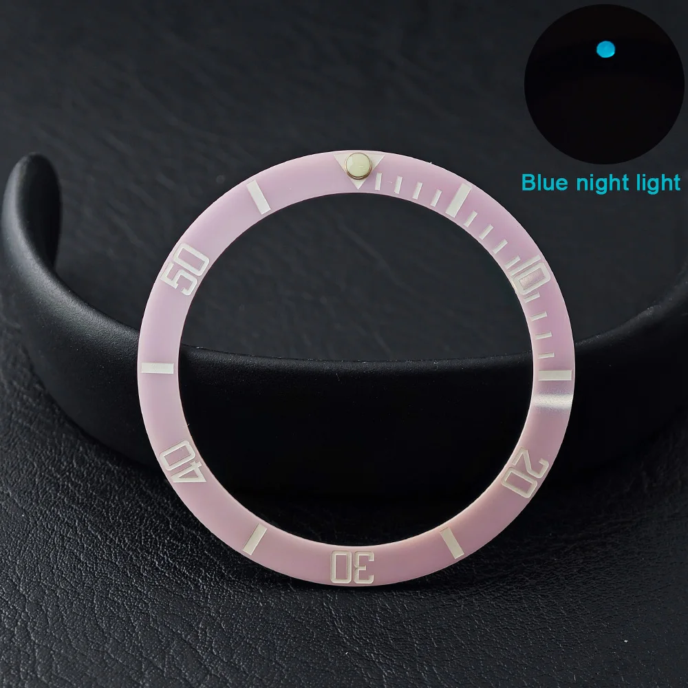 Men's Watch Replacement Bezel Insert with Tilted Ceramic and Carbon Fiber Texture