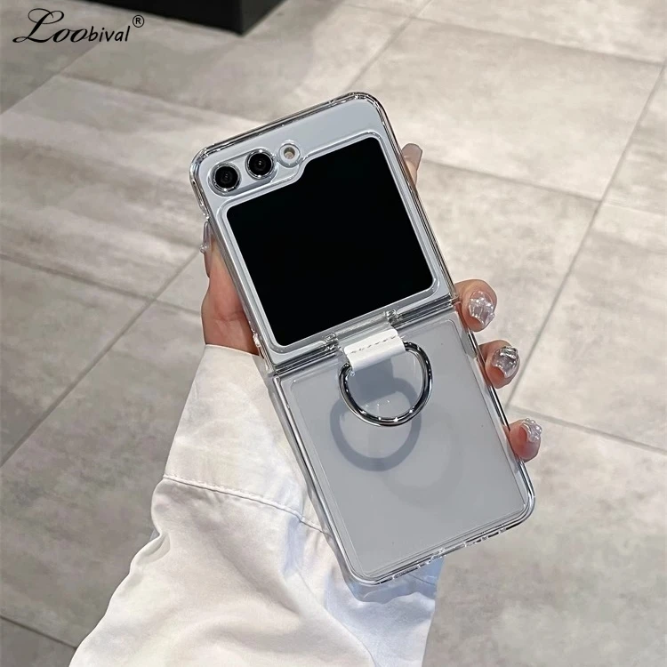 Luxury Transparent Ring Holder Case - Hard Ultra Slim Clear Acrylic Cover